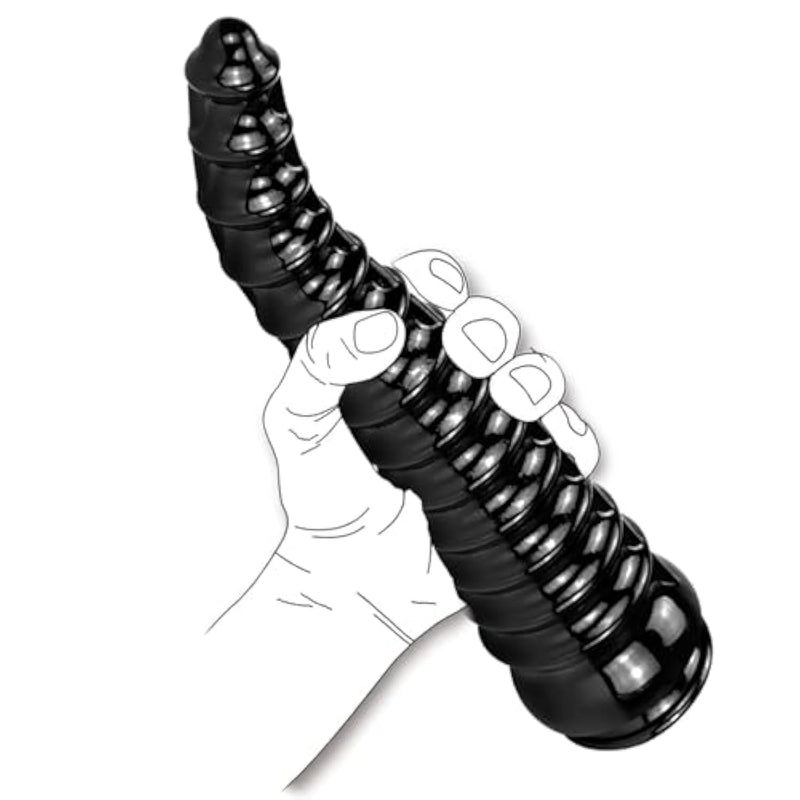 Huge Anal Dildo Adult Sex Toys, Anal Plug Trainer G-Spot, Anal Toys With Strong Suction Cup, Soft Flexible Dildo Adult Sex Toy Games For Men Women Couples Black