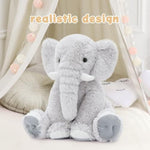 Large Elephant Stuffed Animal, 19.6Inch Soft Stuffed Elephant Plush Companion Gifts For Girls Boys, Gray