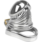 Stainless Steel Male Chastity Devices Cock Cage Locked Penis Exercise Tease Bondage With Invisible Lock Adult Sex Toy For Men (L)