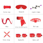 Boxifa Bdsm Restraints Sex Toys 32 Pcs Bondage Restraints Kits Crops Anal Plug Set Butt Plug Anal Plug Sex Toys Vibrator Anal Dildo Bdsm Toy Kit For Women And Men