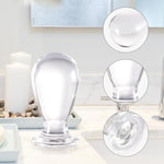 Huge Head Glass Butt Plug, Crystal Anal Plug Sex Toys Pleasure Bomb Plug Personal Sex Massager For Couple, 4.1 * 2In(M)