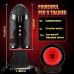 Male Masturbator Penis Training Vibrator - 4 In 1 Male Sex Toys For Men With 3 Rotating & 5 Sucking & 10 Vibrating Modes Blowjob Sex Machine With Testicle Stimulator Adult Toys For Increase Endurance