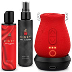 Rose Toy Bundle With Sex Lube & Sex Toy Cleaner - Vibrator Rose Adult Toys, Rose Sex Toys, Personal Massagers For Women, Couples Sex Toys, Clitoral Stimulator For Enhanced Pleasure Vibrator