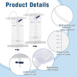 21 Pcs Male Condom Catheter Kits Include 14 Condom Catheters External Self-Seal 6 Urine Leg Bag 1 Anti Slip Foley Catheter Stabilization Holder Straps For Men Fast Easy Draining(1000Ml,30Mm)