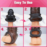 Penis Sleeve, Sex Toys For Men Pennis Extender For Enlarge Thicken, Reusable Condom Realistic Dildo Cock Sleeve, Penis Extension Penis Enlarger Adult Toys To Enlarge Prolong For Men Couples