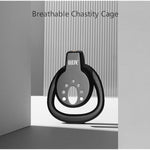 Flat Cock Cage With 3 Different Sizes Rings And Invisible Lock Lightweight Chastity Devices Sm Adult Sex Toys Penis Exercise Bondage Gear & Accessories For Men,Couples (Black)