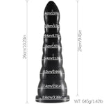 Sex Toys For Women Men 10.23 Inch Huge Anal Beads Butt Plug With Strong Suction Cup G-Spot Dildo Vaginal Prostate Massage Stimulation Anus Opening Trainer Butt Stretcher - Black