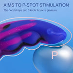 6 Inch Large Knotted Silicone Anal Massager with Graduated Knots and Suction Cup, Soft Prostate Stimulator for Men, Adult Sex Toy