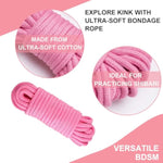 Sex Bondage Ropes-Sex Rope 3Pack 82Ft/25M Soft Cotton Rope Ideal For Beginner Sexual Restraints-Bondage 8 Mm Bdsm Bondage Restraint Set Sm Adult Sex Toys For Women And Couples (Red+Black+Pink)