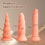 Dildo, Suction Cup Realistic Dildo Set (6" 7" 7") For G-Spot Stimulate, 3 Size Training Anal Plug For Beginner, Adult Sex Toy For Women, Couple