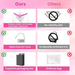Male Chastity Device with 4 Adjustable Rings and Invisible Lock for Men's Abstinence and Sissy Penis Exercise