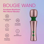 Anodized Aluminium Mini Wand Bougie Wand Vibrator - Premium Silicone Quiet & Waterproof With 10 Vibration Modes, Rechargeable Waterproof Women Sex Toy