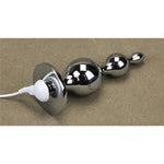 Gourd-Shaped Metal Electric Shock Anal Plug, Male Bead Urethral Penis Plug, 2 Elastic Restraint Cock Ring Electric Shock Set