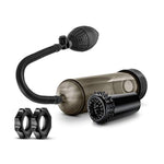 Blush Quickie Kit 9.5" Penis Pump W/Masturbator Stroker Sleeve, Thick Cock - 2 Penis Rings & Suction Pump - Male Enlargement & Pleasure Pump For Harder & Longer Erections Sex Toy For Men - (Black)