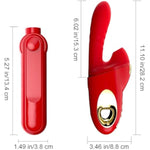 Portable Sex Machine Thrusting Automatic Sucking Rabbit G-Spot Vibrator For Women Pleasure Auto Clitoral Sex Toy Heating Wireless Vibrating Hands-Free Suction Cup Riding Dildo Leten Female Masturbator
