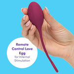 Mantric Vibrating Egg - 3.5 Inch Silicone Bullet Vibrator With Remote Control - Vibrator For Women With 7 Speeds & Patterns - Rechargeable & Waterproof - Pink