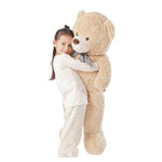 Big Teddy Bear 4Ft Giant Soft Stuffed Animals Cute Plush Toy For Girlfriend Women Kids For Valentine'S Christmas Birthday (Light Brown, 47 Inches)