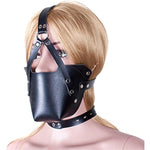 Adjustabale Y-Shape Restraint Head Harness Breathable Mouth Ball Leather Mouth Masks Sm Mouth Gag Sex Toys