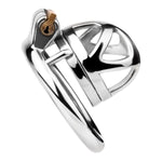 Stainless Steel Chastity Cages Male Sex Toys Cock Cage Hollowed Out Breathable Chastity Device With Hidden Lock And 2 Keys For Penis Restraints Chastity Belt For Men Metal Dick Cage (1.8In,Flat)