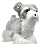 Schnauzer Stuffed Animal,Simulation Dog Plush,Soft Gifts For Kids,Home Decor 10 Inch Long