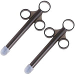 Lube Applicator 1 Pair, Black, Silicone, 16.5 X 1.3 X 6.8Cm, Unscented, Hypoallergenic, Women'S Lube Applicator