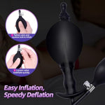 New Silicone Inflatable Bead Anal Plug With Solid Center Silicone Anal Balloon Pump With Quick Release Valve,Anal Sex Toys For Beginners And Advanced Users,Adult Sex Toys