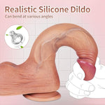 Long Realistic Dildo Realistic Skin Texture, Thick Liquid Silicone With Powerful Suction Cup - Adult Sex Toys For Couples, Men, Women