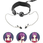 Sex Bondage Set - Bondage Restraint Handcuffs Adult Sex Toys Toy Kit For Couples Handcuffs Gag Ball Niple Clamps Adjustable Bondage Set