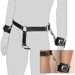 Male Chastity Cock Cage With Handcuffs, Adjustable Chastity Cage Strap On Harness Chastity Belts Devices With O Ring Anti Slip, Bdsm Penis Cage Adult Sex Toys For Men Sissy Gay