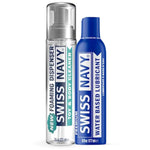 SWISS NAVY Toy & Body Foaming Cleaner 7oz and Premium Water-Based Personal Lubricant 6oz