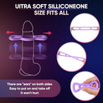 Sex Toy Cock/Penis Rings Set With 3 C-Ring Set - Helps Create Firmer And Thicker Erections - Side Tabs For Easy Removal And Adjustment Adult Sex Toys For Men Or Couple Purple