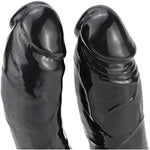 Realistic Penis Double-Ended Dildo G-Spot Stimulation With Suction Cup Double Dong Dildo Women Pleasure Wands Adult Sex Toys For Vaginal Anal Play (Black)