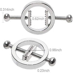 Stainless Steel Nipple Clamps Round Adjustable Nipple Clamp Set Body Restraints Female Sm Sex Toy