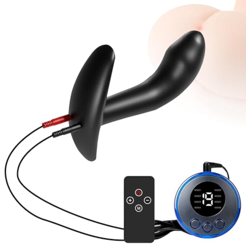 Electric Prostate Massager Multi-Frequency Electric Shock Posterior Anal Plug Wearable Anal Plug For Men And Women G-Spot Stimulation Prostate Massage Anal Plug Pleasure Sex Toys