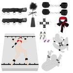 Sex Bondage Restraints Bdsm Toys Kit, Couple Sex Toys Bed Restraints With Sex Straps Cuffs Blindfold Nipple Clamp Tickler, Under King/Queen Bed Romance Straps Bondage Gear&Accessories For Couples Game