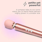 Rose Gold Petite Personal Massager for Women and Men - 10 Rumbly Speeds, 6 Vibration Patterns, Rechargeable via USB