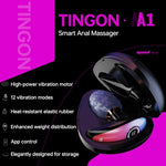 TINGON Weighted Vibrating Butt Plug Anal Vibrators, 1.6 Inch Textured Silicone Big Plug APP Anal Sex Toys for Men Sex Toy for Couples or Solo, Anal Plugs with Charging Case Gift Adult Toys for Man