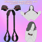 Bondage Restraints, Bdsm Kit Sex Bondage With Adjustable Handcuffs & Sex Straps For Couples Sm Game Play, Bed Restraints With Neck To Leg Spreader Bondage Rope For Women Beginner Adult Sex Toys
