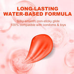 Anal Warm-Tingle Pleasure Cream Third-Gen Water-Based Lubricant with Syringe for Anal Play Individually Wrapped Disposable 3pcs/Set(Orange)