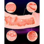 Penis Sleeve Enlarger, 2 In 1 Cock Sleeve Extender Length Girth Extension Realistic Pocket Pussy Male Masturbator Adult Sex Toy For Men Women Couples