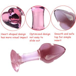 Pink Glass Butt Plug,Crystal Heart Big Anal Plug,Cute Large Adult Sex Anal Toy,Sex Gifts,S&M Anal Trainer,Portable Bomb Plug,Anal Training Masturbation For Men Women Gay And Couples