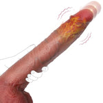 Thrusting Dildo Vibrator Sex Toys, 11" Huge Realistic Dildos With 7 Thrusting & 10 Vibrating Heated, Silicone Suction Cup Dildo For Anal G-Spot Stimulator, Adult Sex Toy & Games For Women Men Couples