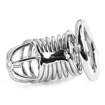 Adjustable Hollow Cock Cage For Men Metal Chastity Devices Male Chastity Locked Bondage Cage Sex Toy For Men'S Penis Restraints Erection (Diameter:2 Inch/5 Cm, Silver)