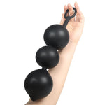 Silicone Wearable Inflatable Anal Beads, Prostate Massager with Safe Pull Ring