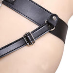 Women Chastity Belt Strap On Harness Leather Sm Erotic Fetish Sex Toy Dildo Strap On Harness Adjustable Lesbian Dildo String Underwear Women Masturbation Panties