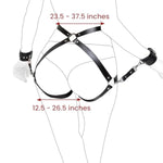 Sex Bondage Bdsm Kit Restraints,Adjustable Handcuffs Thigh Cuffs Cross Waist Strap Bdsm Restraints Set Sex Toys For Men Women And Couples Beginner Leather Bdsm Kit Sex Toys Sets (Black)