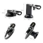 Lightweight Nylon Chastity Cage Lock Sissy Negative Chastity Cage Penis Lock Breathable Chastity Devices Set With 4 Penisrings Sm Bondage Chastity Device For Men (Pink, Small)