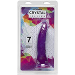Doc Johnson Crystal Jellies - Thin Dong - 7 Inch - 1.5" Wide - Strong Suction Cup Base - O-Ring Harness Compatible Dildo - for Adults Only, Purple