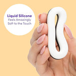 Cock Ring - Extra Thick Soft Silicone Penis Ring - Snug & Comfortable - Waterproof - Black/White