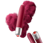 Mini Bullet Vibrator – Usb Rechargeable, Quiet & Waterproof, 10 Modes, Discreet Travel Toy For Women With Lipstick Design And Gem Tip